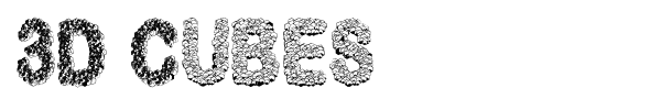 3D Cubes font preview